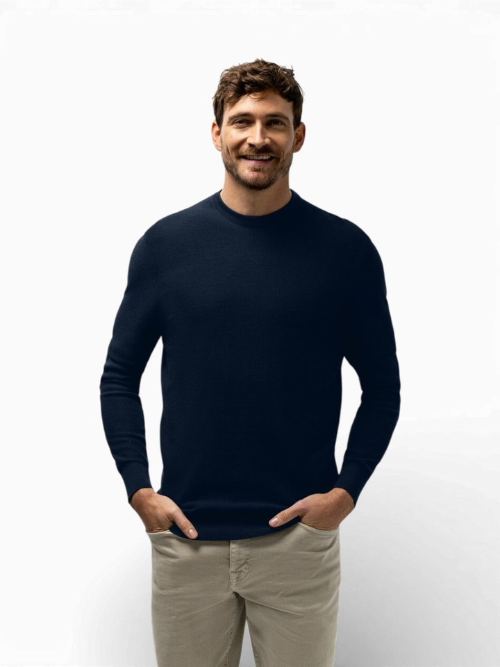 Blauwe trui met ronde hals State Of Art