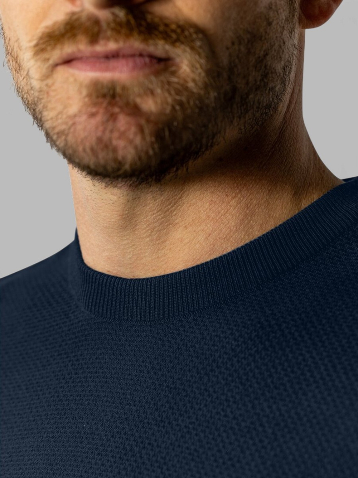 Blauwe trui met ronde hals State Of Art