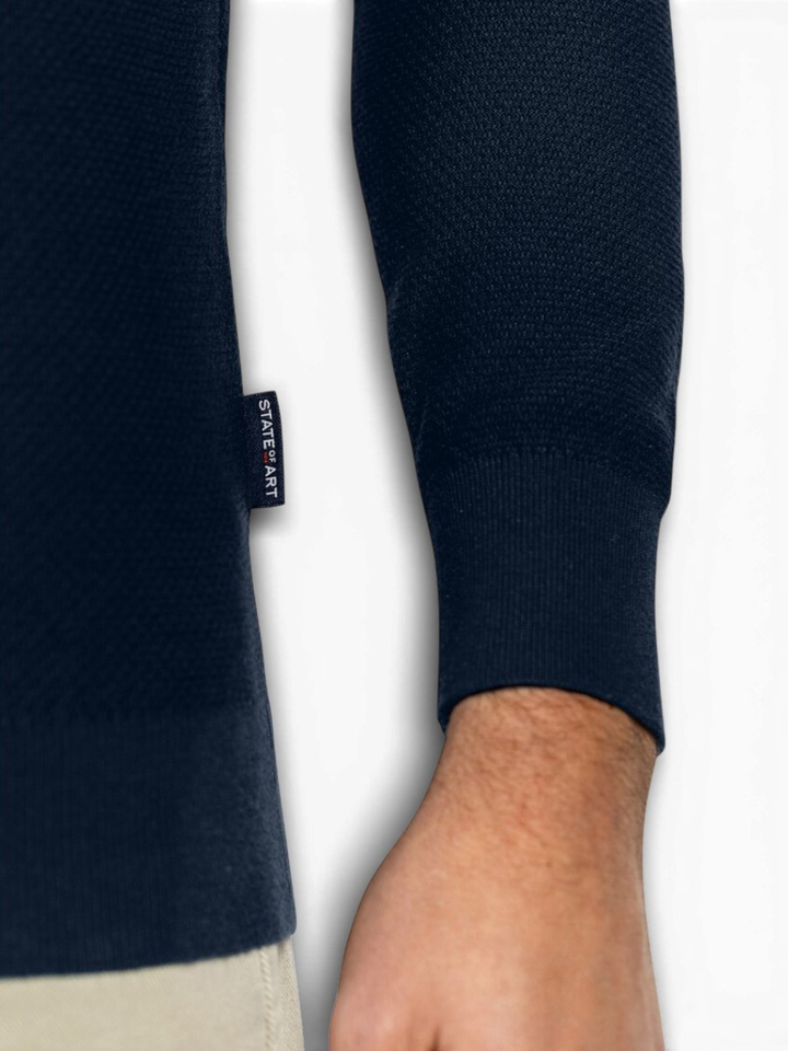 Blauwe trui met ronde hals State Of Art