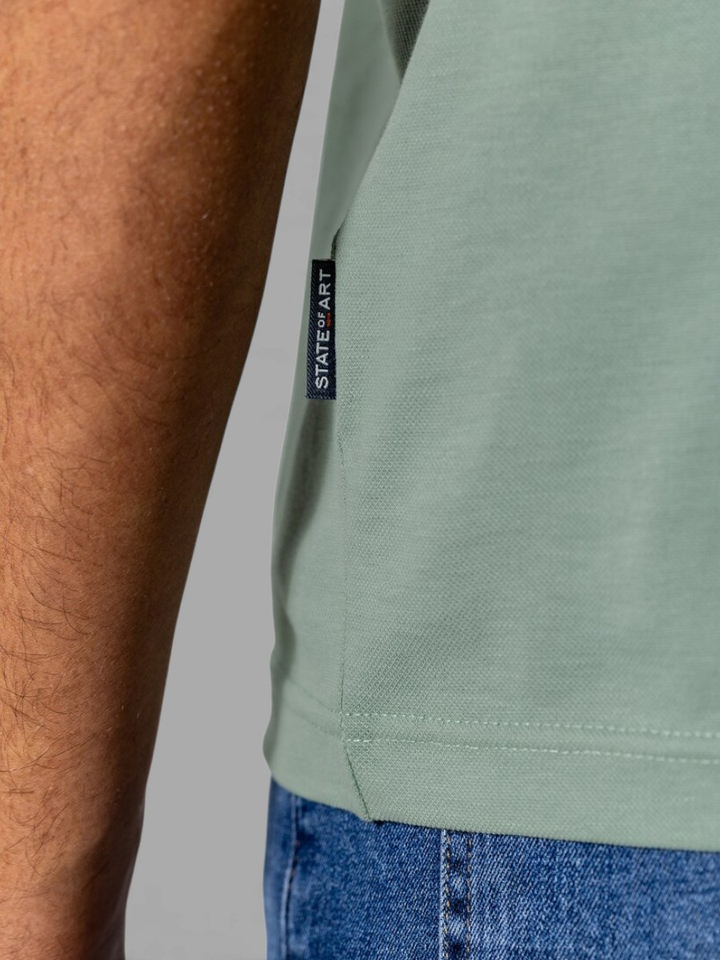 Groene polo met knoopsluiting State of Art