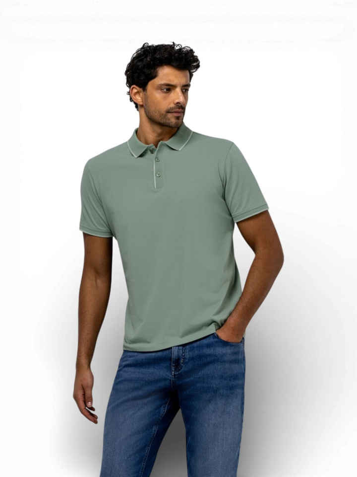 Groene polo met knoopsluiting State of Art