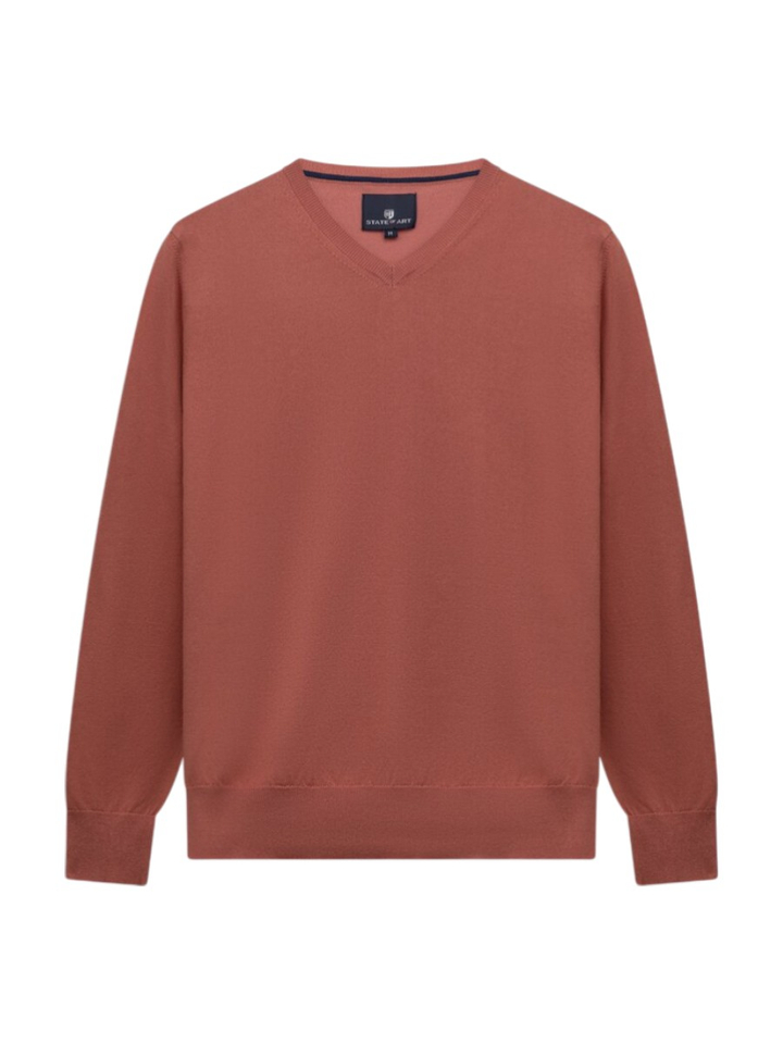 Roze trui met V-hals State of Art