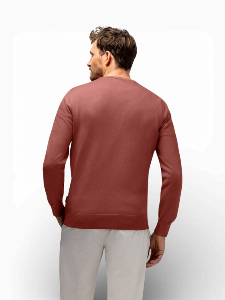 Roze trui met V-hals State of Art