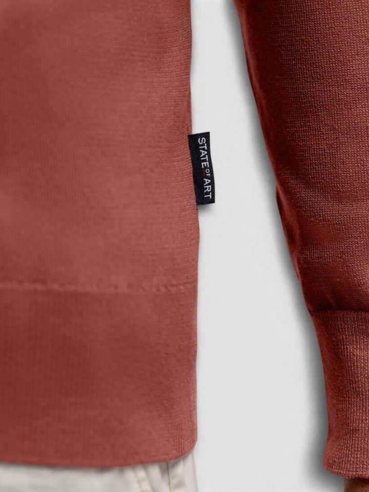 Roze trui met V-hals State of Art