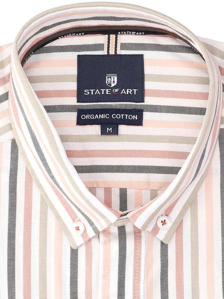 Multicolor katoenen hemd (regular fit) met strepen State Of Art
