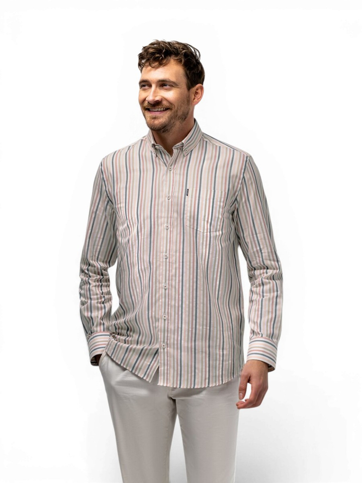 Multicolor katoenen hemd (regular fit) met strepen State Of Art