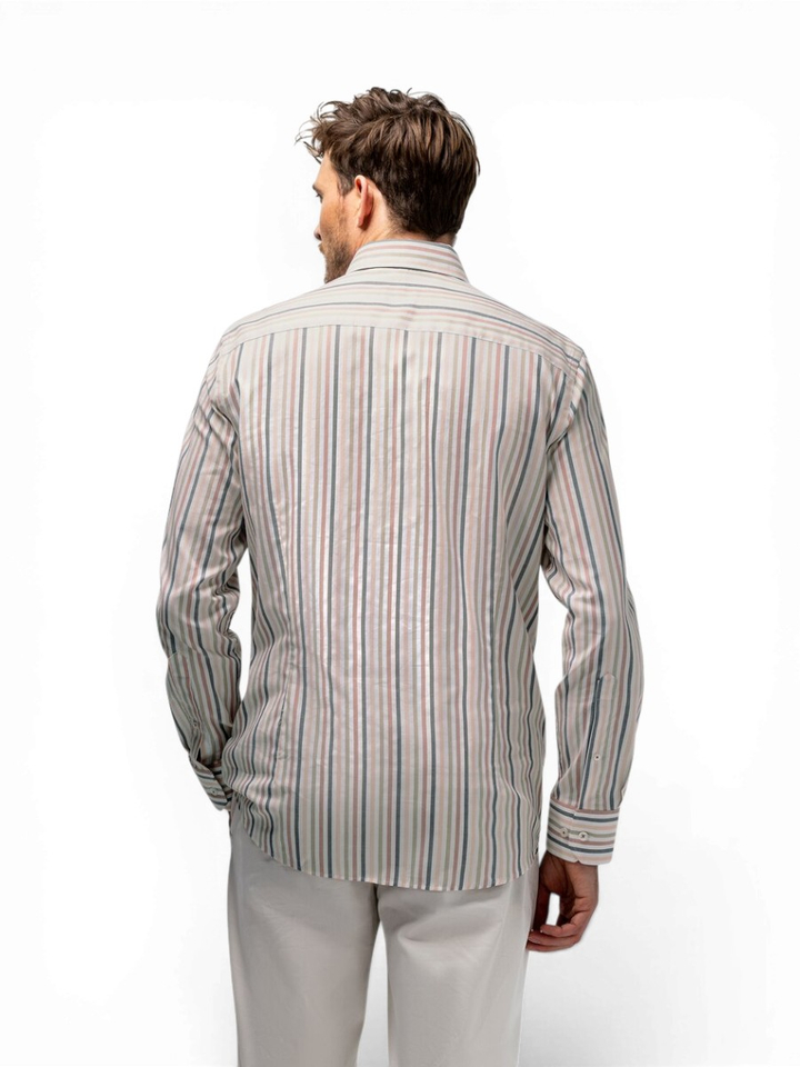 Multicolor katoenen hemd (regular fit) met strepen State Of Art