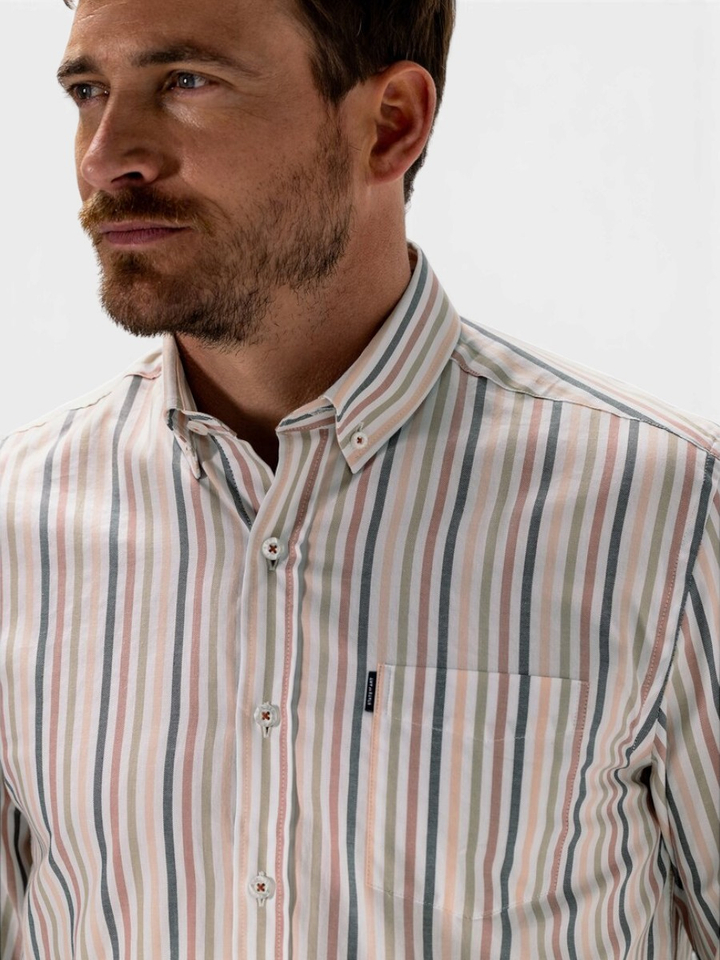 Multicolor katoenen hemd (regular fit) met strepen State Of Art