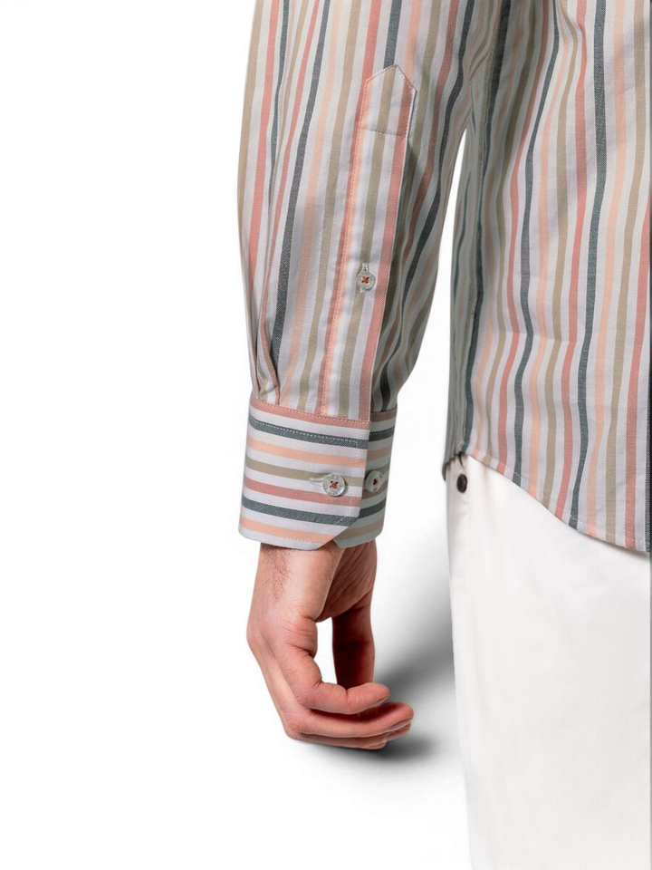 Multicolor katoenen hemd (regular fit) met strepen State Of Art