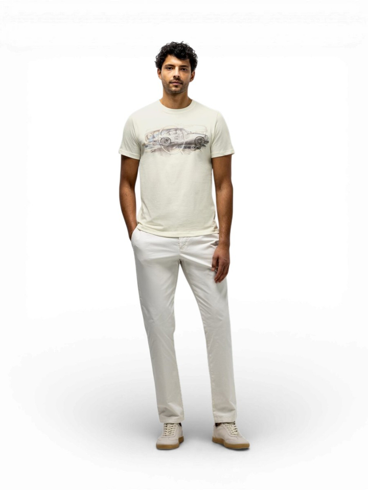 Witte katoenen T-shirt met opdruk State Of Art