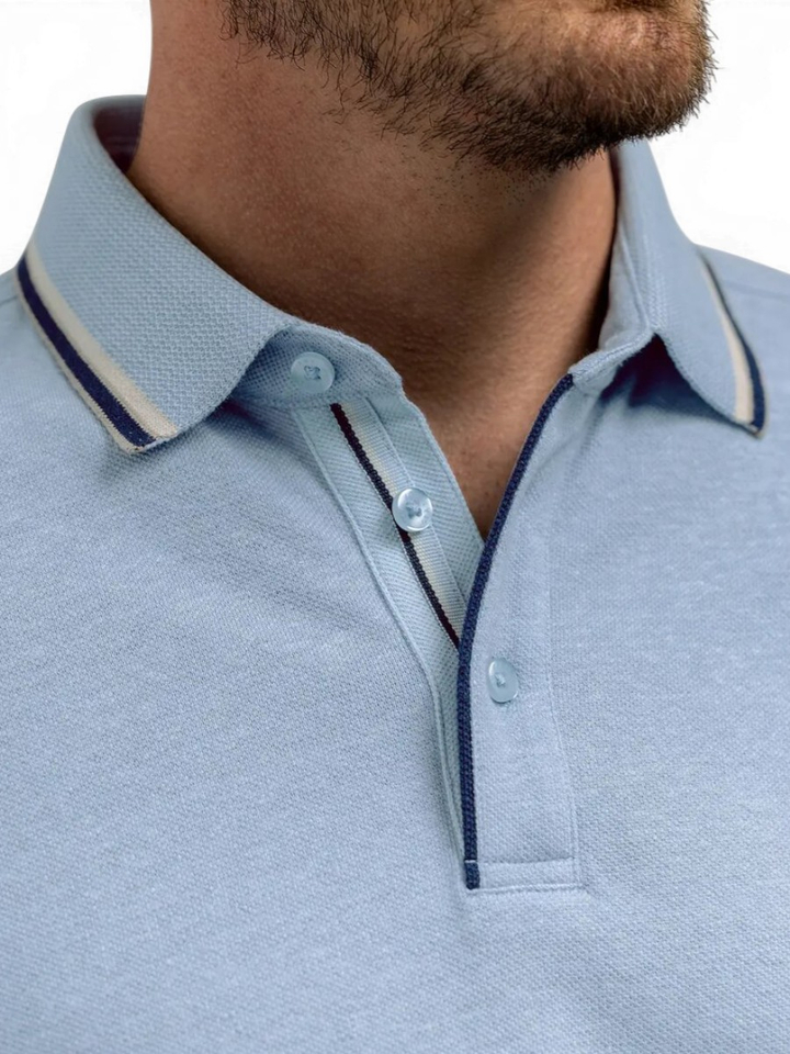 Lichtblauwe polo State Of Art 