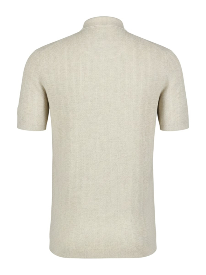 Beige gebreide katoenen polo State Of Art 
