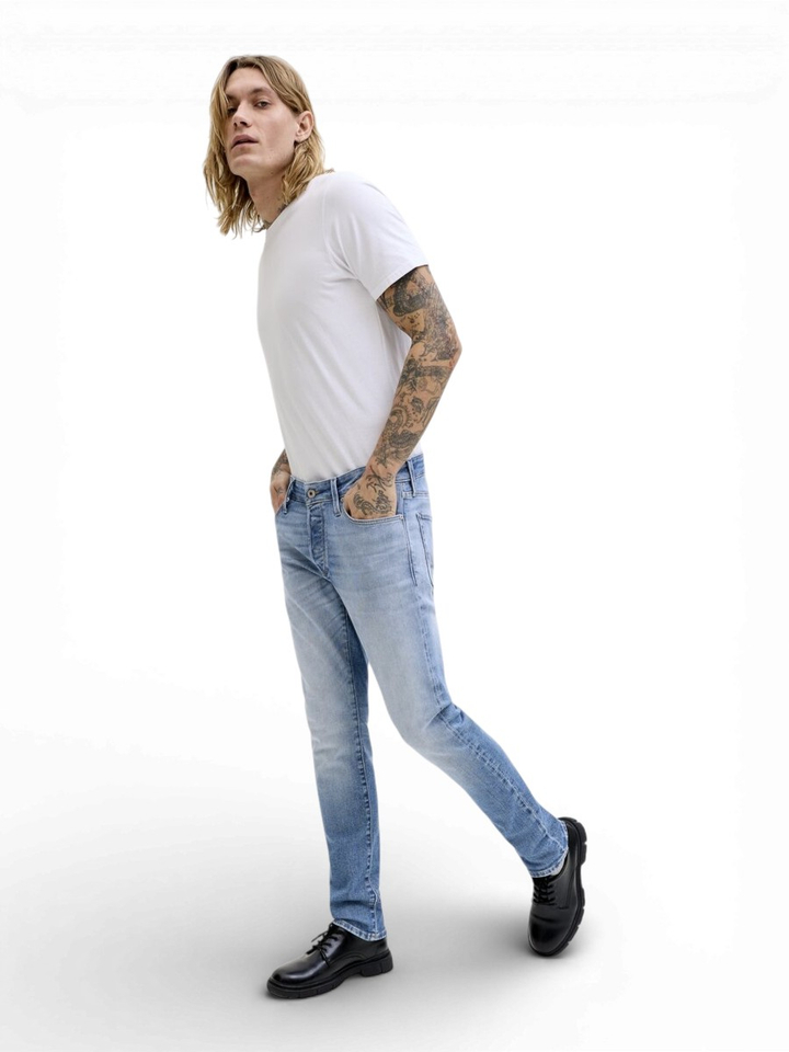 Blauwe jeans slim low Jjiglenn Jack&Jones 