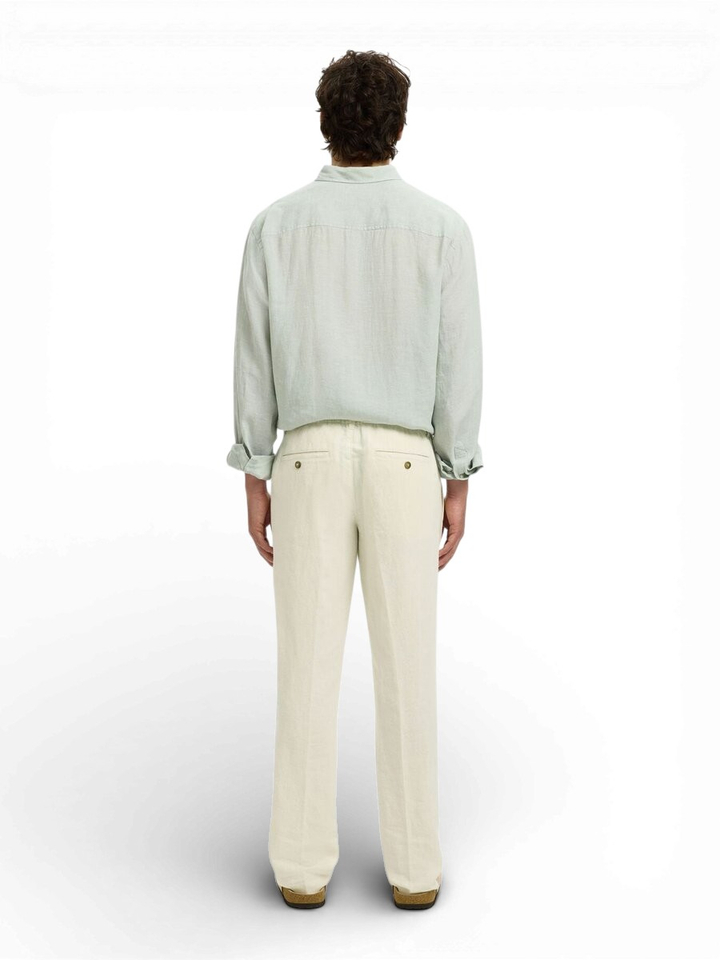 Witte linnen broek Selected 