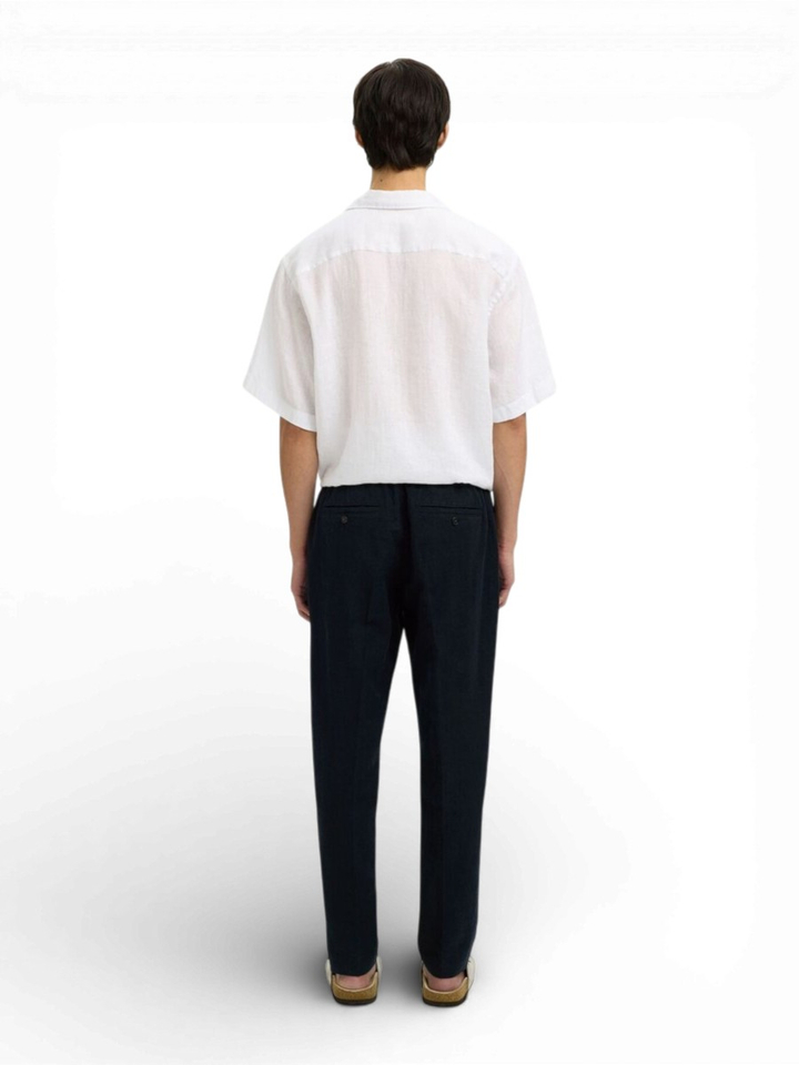 Blauwe linnen broek Selected 