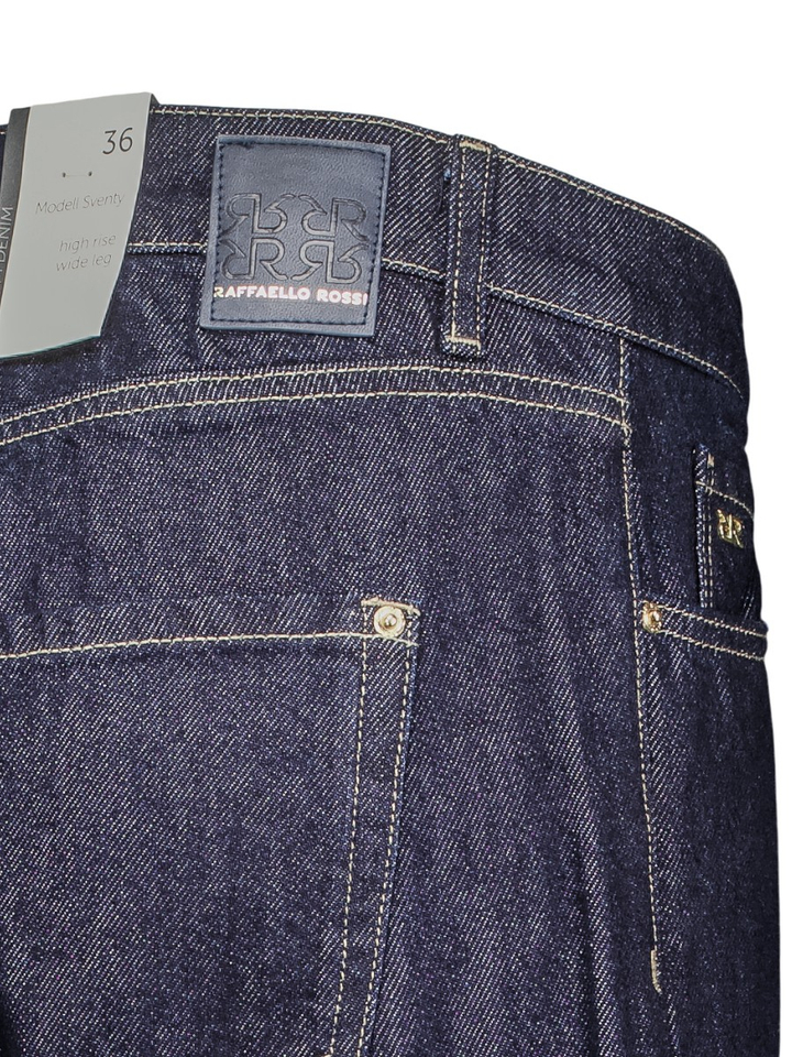 Donkerblauwe loose fit jeans Sventy Raffaello Rossi
