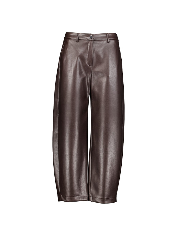 Bruine broek in imitatieleer PHIBI 6990 Raffaello Rossi