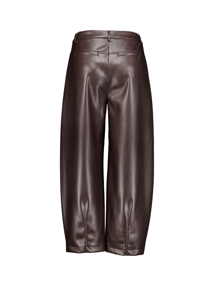 Bruine broek in imitatieleer PHIBI 6990 Raffaello Rossi