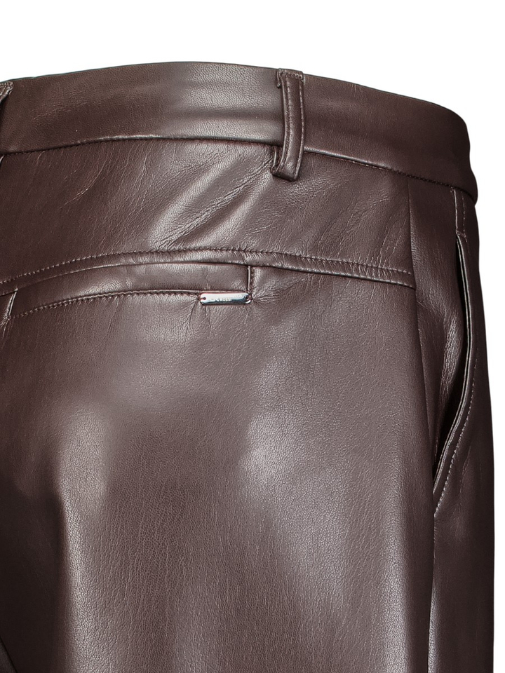Bruine broek in imitatieleer PHIBI 6990 Raffaello Rossi