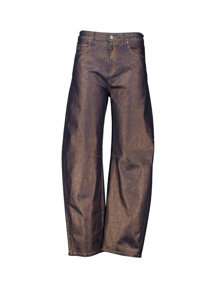 Bronskleurige barrelfit jeans Tira Raffaello Rossi