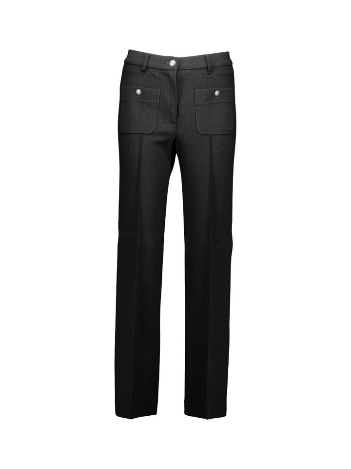 Zwarte broek met stretch Miley Buttons Raffaello Rossi