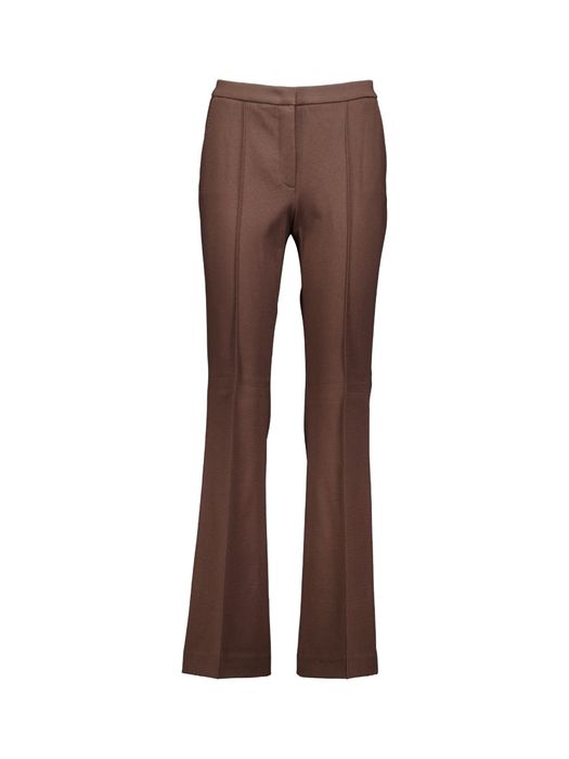 Donkerbruine broek in stretch flared fit Doro Flared Raffaello Rossi