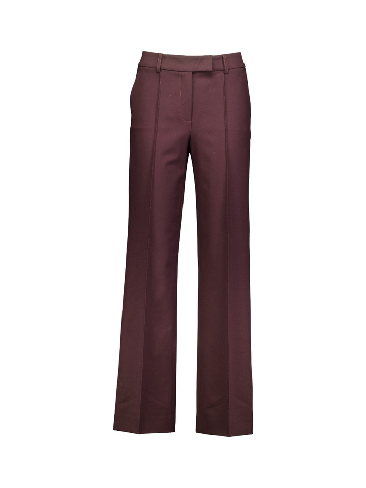 Bordeaux geklede broek met plooi Yvi Raffaello Rossi