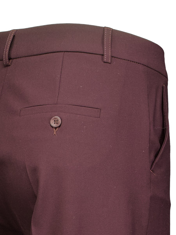 Bordeaux geklede broek met plooi Yvi Raffaello Rossi