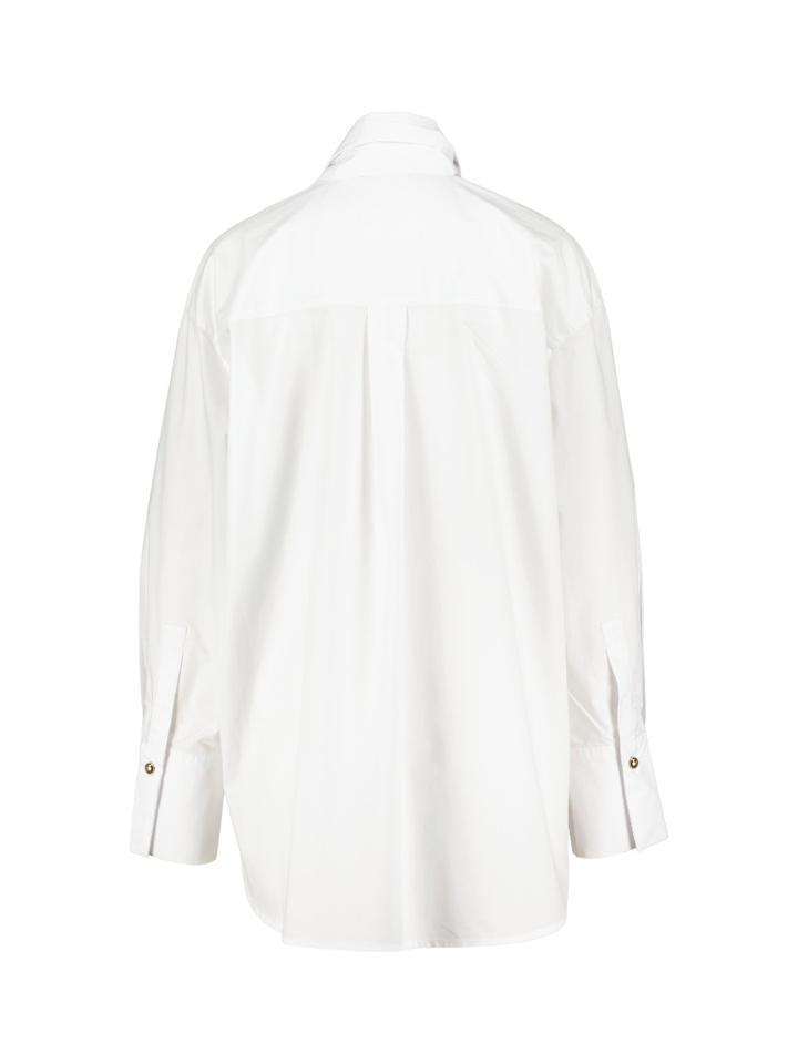 Witte blouse met strik aan de hals LIANNE Beaumont