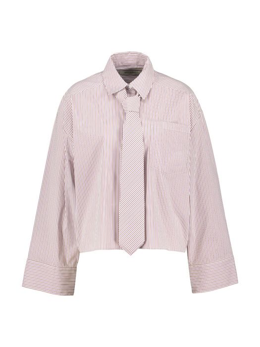 Gestreepte blouse met das en brede manchetten JESSICA Beaumont