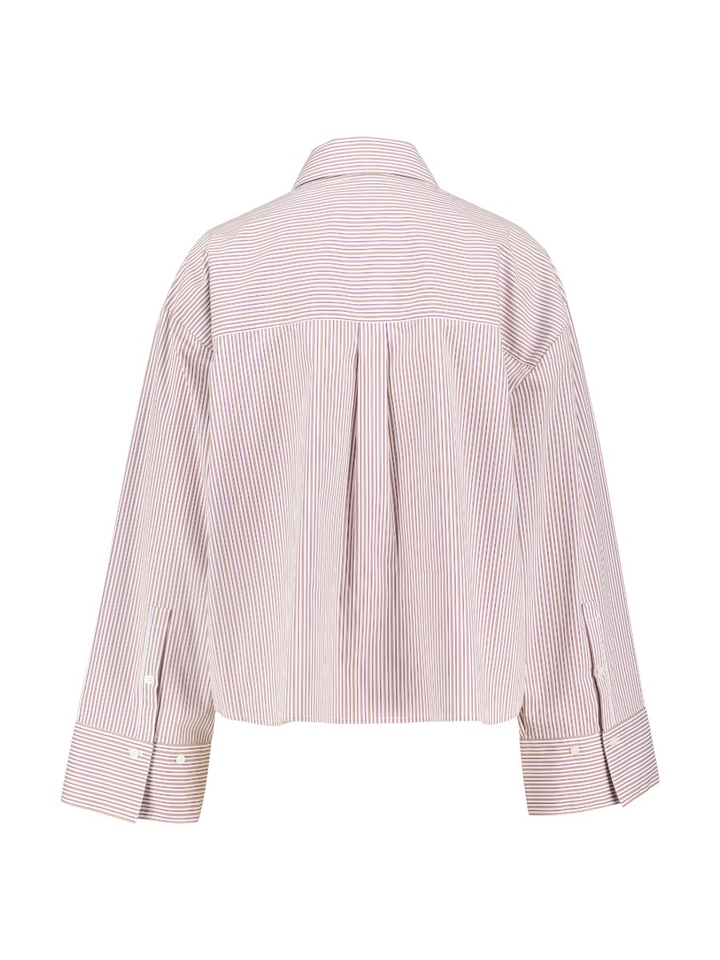 Gestreepte blouse met das en brede manchetten JESSICA Beaumont