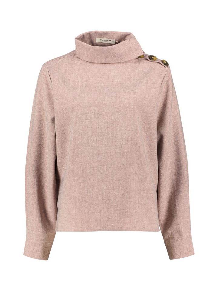 Roze blouse met assymetrische kraag SHAUN Beaumont