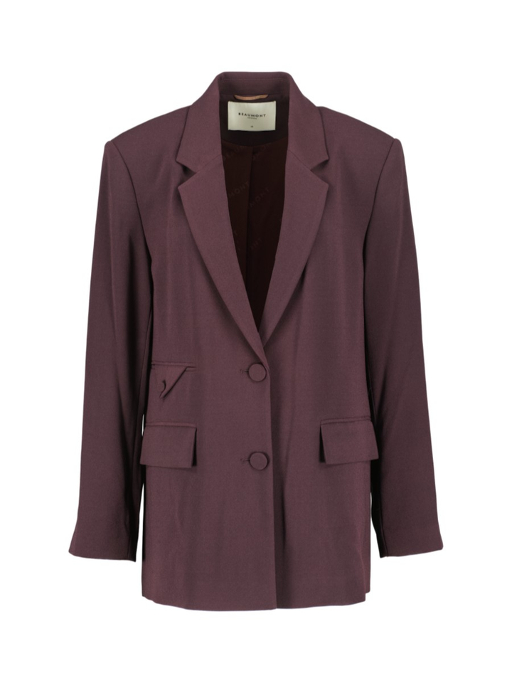 Aubergine getailleerde blazer EMMY Beaumont