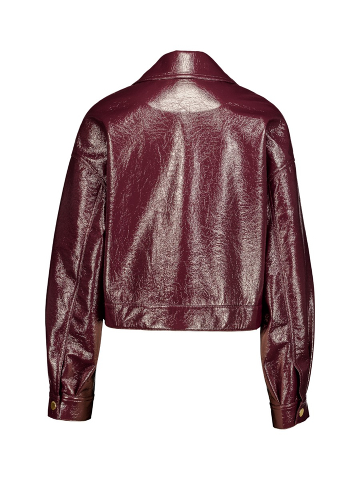 Bordeaux jas in glanzende faux leather Beaumont