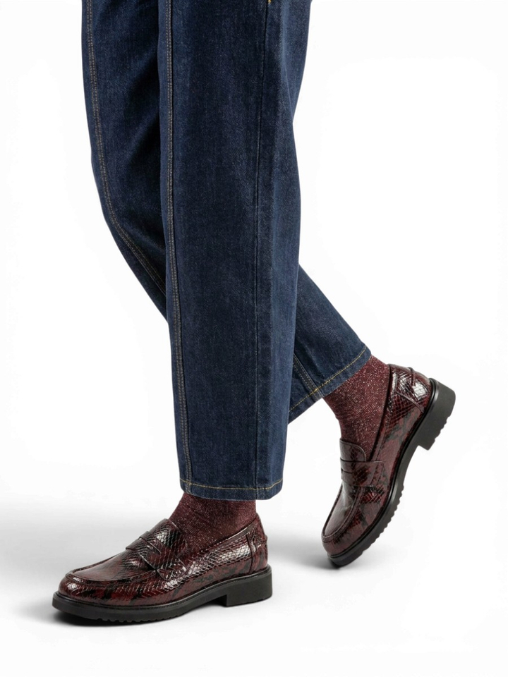 Boa lack mulberry moccasins Gabor