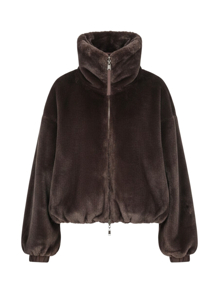 Bruine jas in faux fur Maxie Beaumont 
