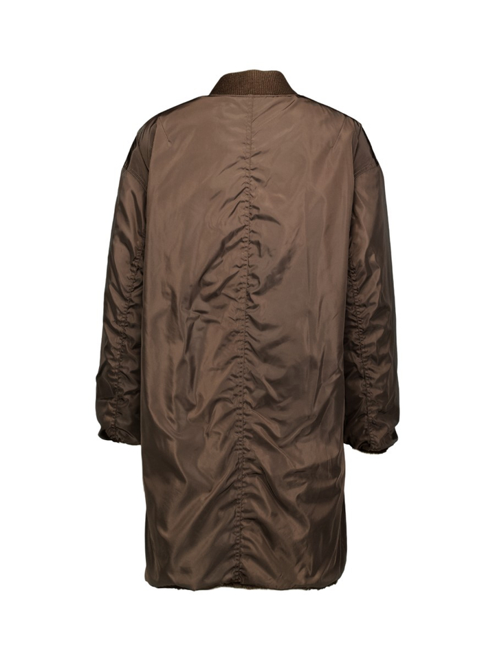 Bruine halflange faux fur jas Beaumont