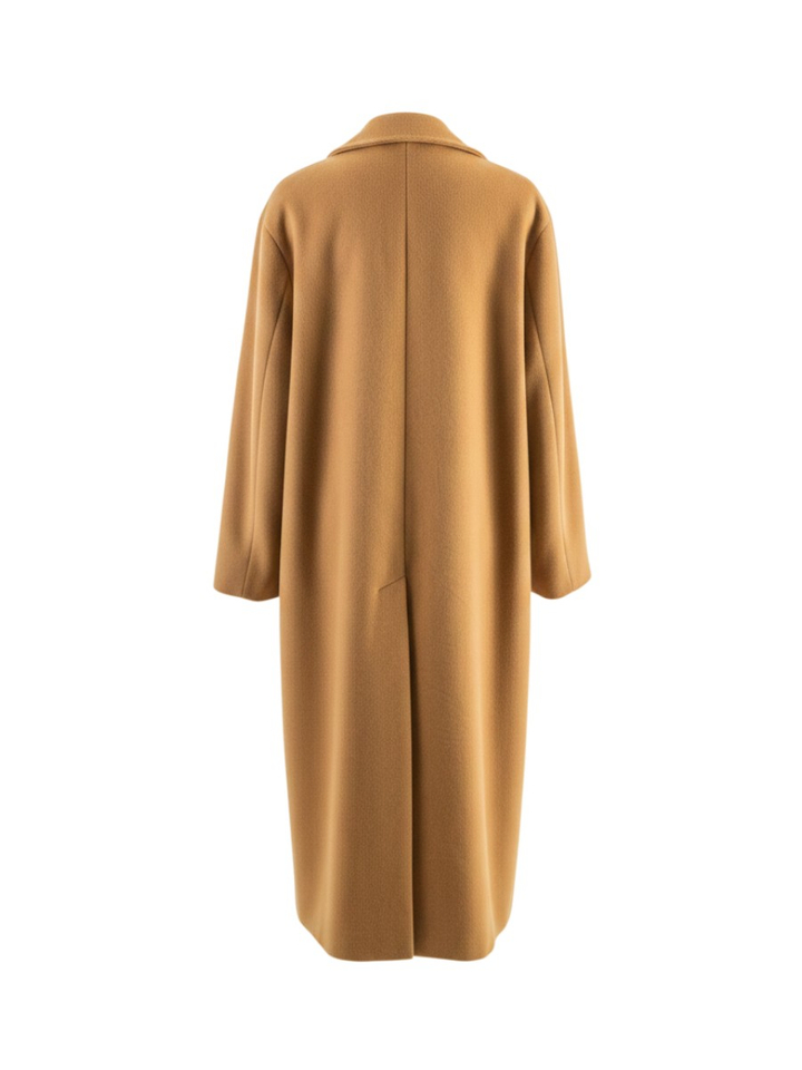 Camel kleurige wollen mantel Mariah Beaumont 