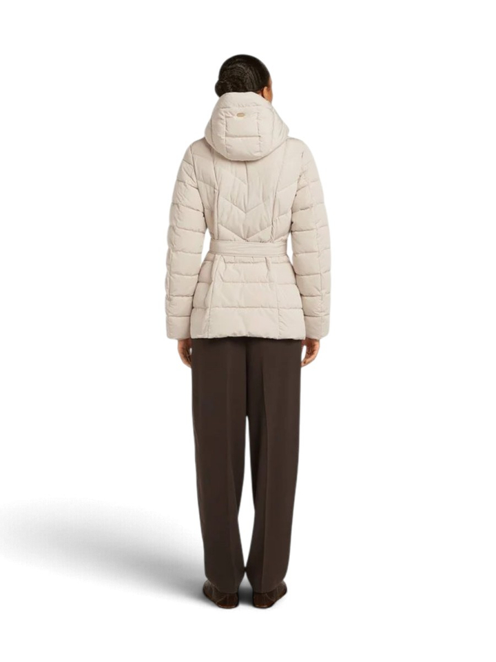 Beige jas met kap en riem Embla Beaumont 