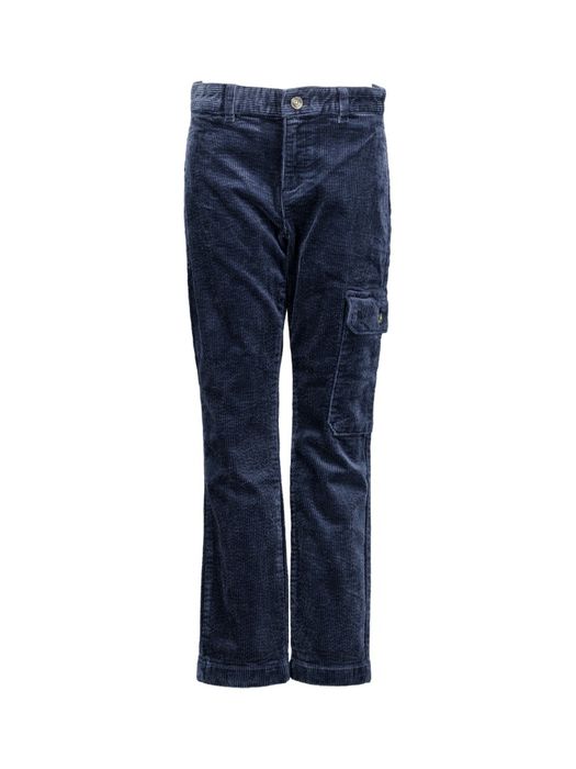 Blauwe velours cargo broek Hackett