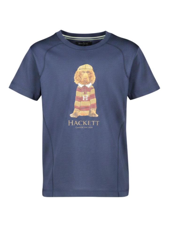 Donkerblauwe T-shirt met opdruk Hackett
