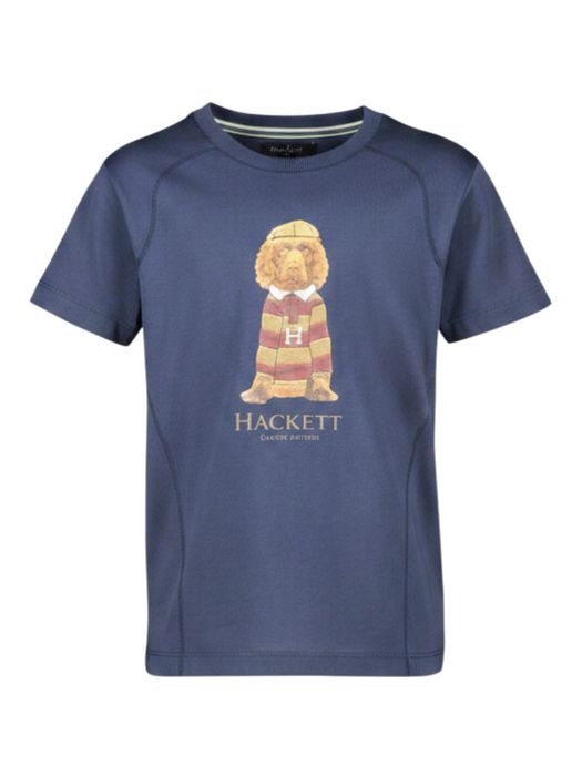 Donkerblauwe T-shirt met opdruk Hackett
