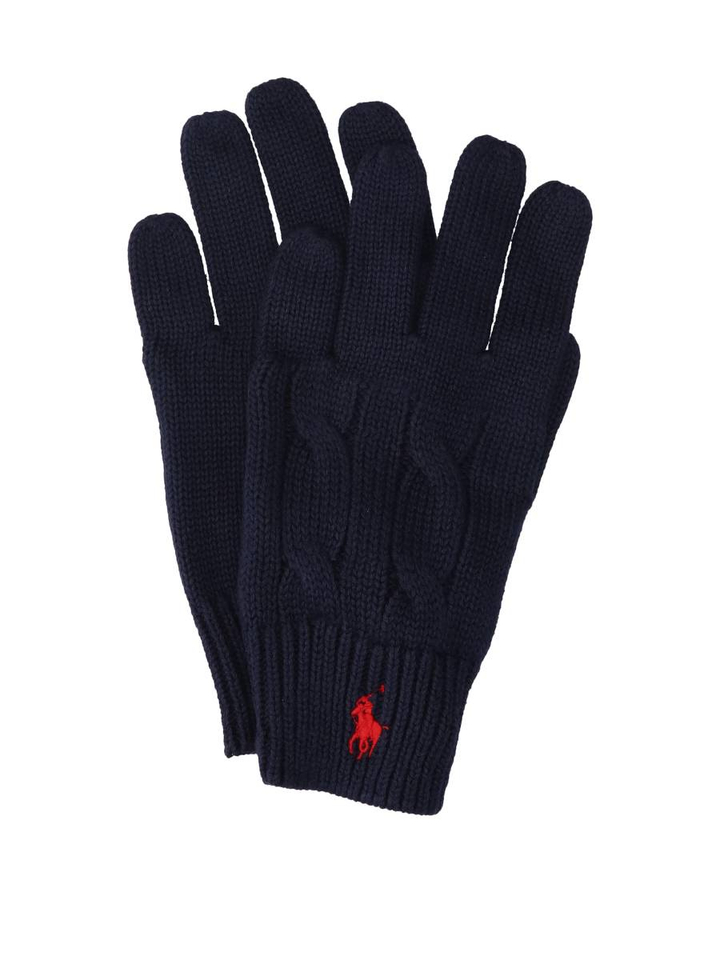 Navy handschoenen Ralph Lauren 