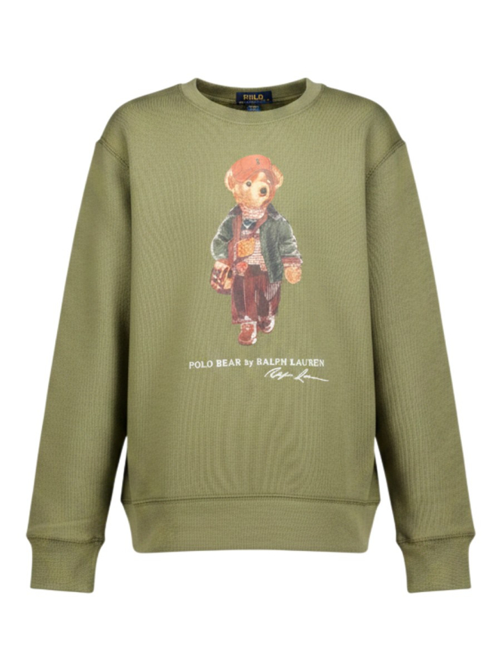 Groene sweater met beer Ralph Lauren