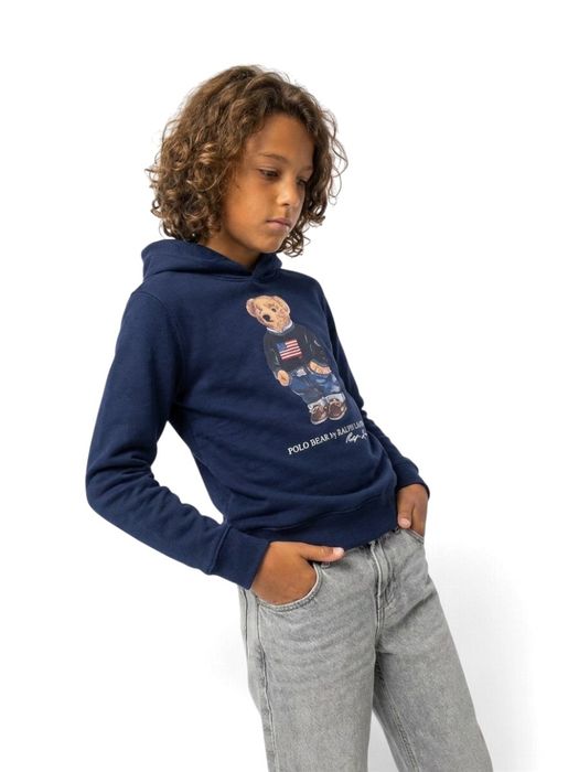 Blauwe sweater met kap Ralph Lauren
