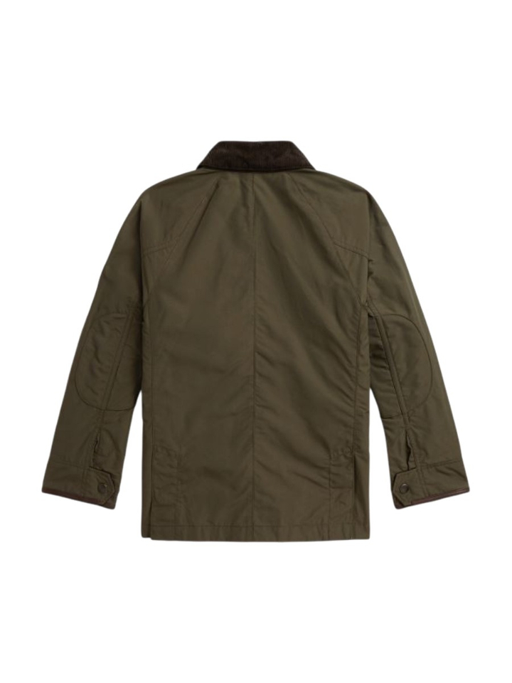 Kaki groene vest met ribfluwelen kraag Ralph Lauren
