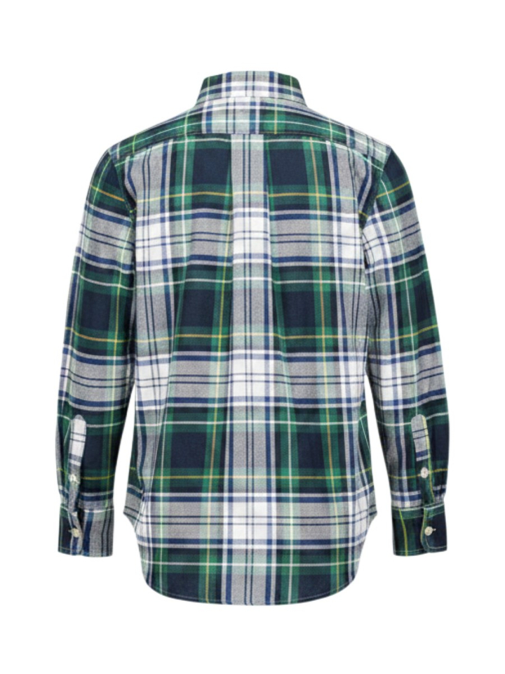 White green multi katoenen hemd met ruiten en lange mouwen Ralph Lauren 