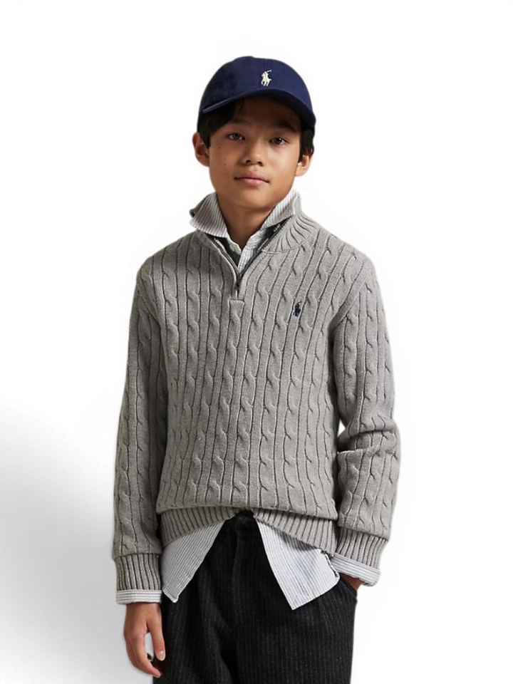 Andover heather pull met rechtopstaande kraag Ralph Lauren