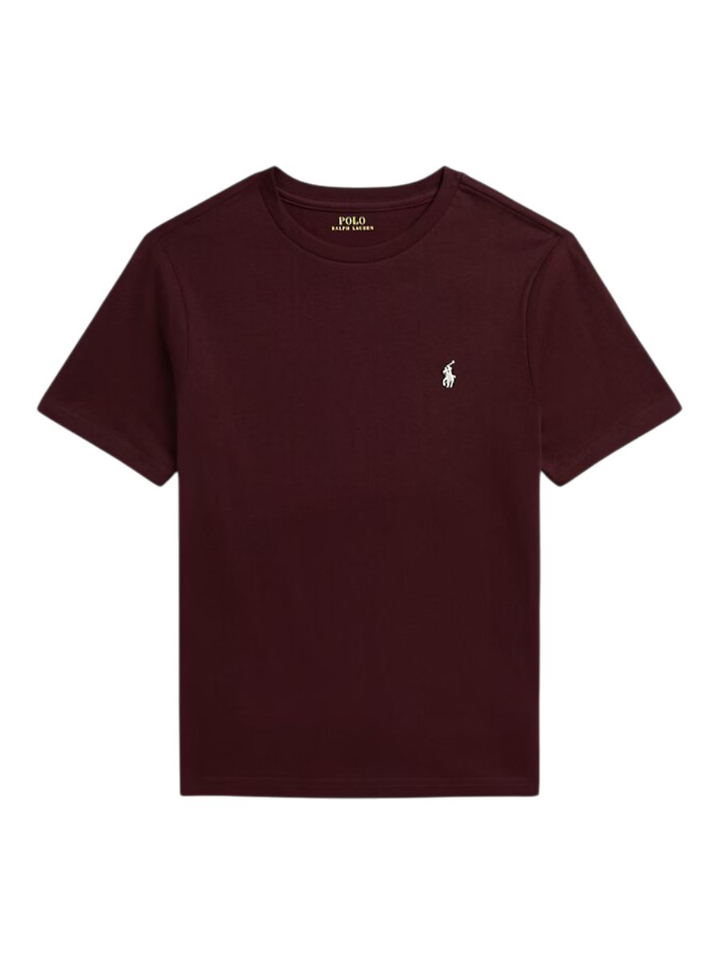 Rich ruby t-shirt met ronde hals en korte mouwen Ralph Lauren