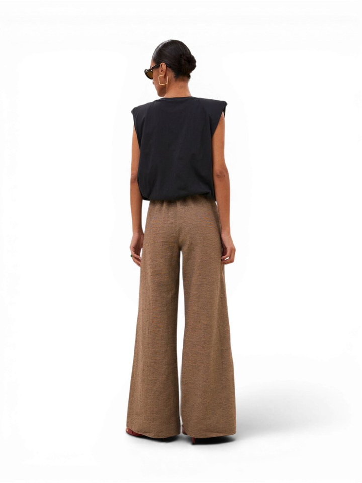 Bruine linnen broek Benji Girone By Bar